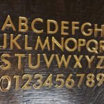 Acrylic Letters, 0.8″ height, Gold Mirror