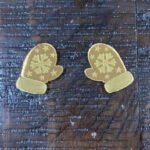 Santa Gloves With Engraved Snowflakes (1pair)