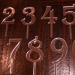 Numbers With Stick, 80mm (3"+) Height, Silver Mirror