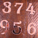 Numbers, 50mm (2") Height, Silver Mirror