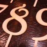 Numbers With Stick, 80mm (3"+) Height, Plywood