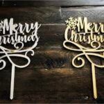 Cake Topper Merry Christmas